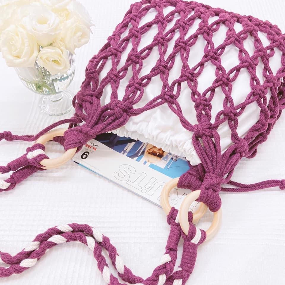 Diy macrame net online bag